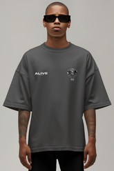 STILL ALIVE 777 Oversized T-Shirt GRY