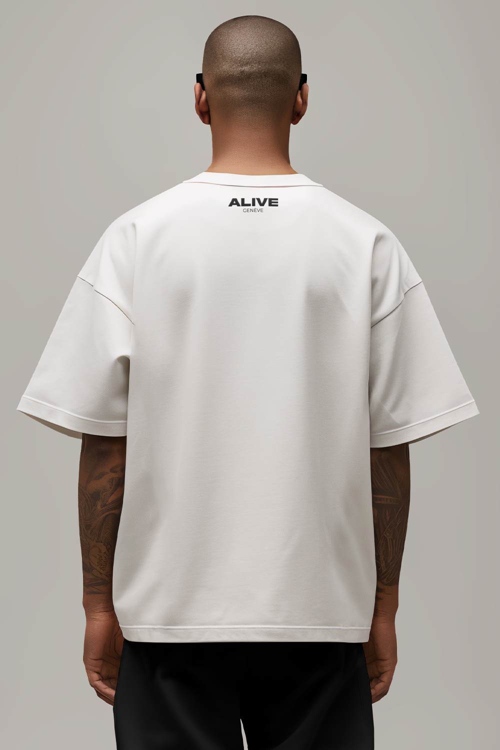 STILL ALIVE Adam Oversized T-Shirt WHT